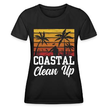 Coastal Cleanup Beach Clean Up Beach - Women's Functional T-Shirt - black - Front - AI Model Female 172 light (172cm)