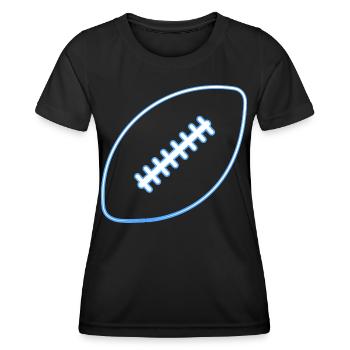 American Football Ball Flag Football Player - Women's Functional T-Shirt - black - Front - AI Model Female 172 light (172cm)