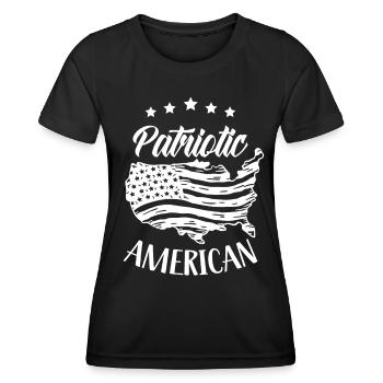 Patriotic American Patriotic Patriot US - Women's Functional T-Shirt - black - Front - AI Model Female 172 light (172cm)