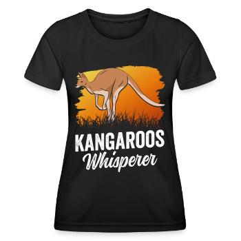 Kangourou Chuchoteur Kangourou Kangourou Animal - T-shirt sport Femme - noir - Devant - AI Model Female 172 light (172cm)