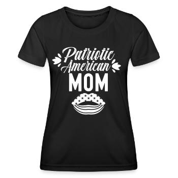 Patriotic American Mother USA Patriot US - Women's Functional T-Shirt - black - Front - AI Model Female 172 light (172cm)