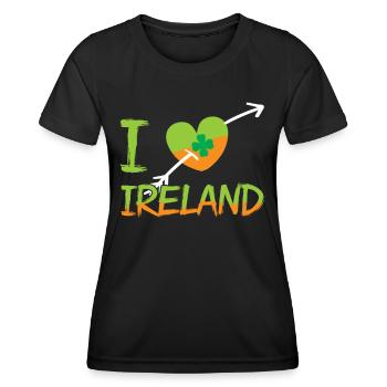 I love Ireland St. Patrick's Day Irish Irish - Women's Functional T-Shirt - black - Front - AI Model Female 172 light (172cm)