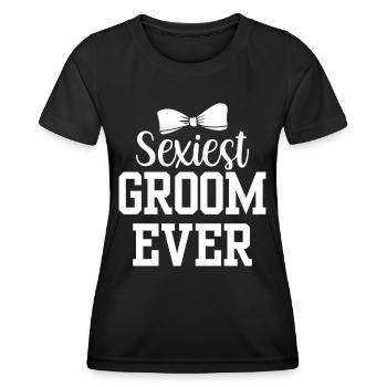 Sexy Groom Party Dictons Mariage Mariage - T-shirt sport Femme - noir - Devant - AI Model Female 172 light (172cm)