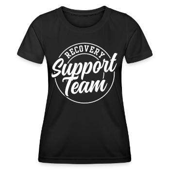 Team Zur Unterstützung Der Genesung Erholung - Frauen Funktions-T-Shirt - Schwarz - Vorne - AI Model Female 172 light (172cm)