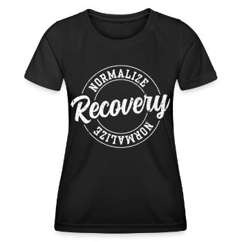 Wiederherstellung Normalisieren Erholen Erholung - Frauen Funktions-T-Shirt - Schwarz - Vorne - AI Model Female 172 light (172cm)