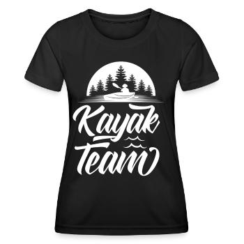 Équipe Kayak Kayak Kayak Kayakistes - T-shirt sport Femme - noir - Devant - AI Model Female 172 light (172cm)
