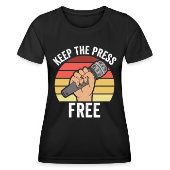 Liberté de la presse Liberté de la presse - T-shirt sport Femme - noir - Devant - AI Model Female 172 light (172cm)