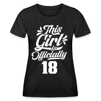 Dieses Mädchen Ist Offiziell 18 Achtzehn Feier - Frauen Funktions-T-Shirt - Schwarz - Vorne - AI Model Female 172 light (172cm)