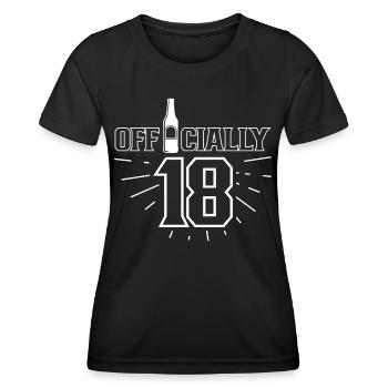 Enfant officiel de dix-huit ans 18e anniversaire - T-shirt sport Femme - noir - Devant - AI Model Female 172 light (172cm)