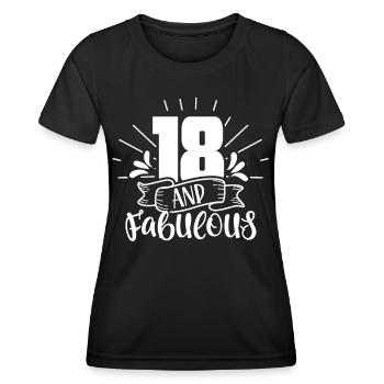 18 et fabuleuse fête anniversaire dix-huit - T-shirt sport Femme - noir - Devant - AI Model Female 172 light (172cm)