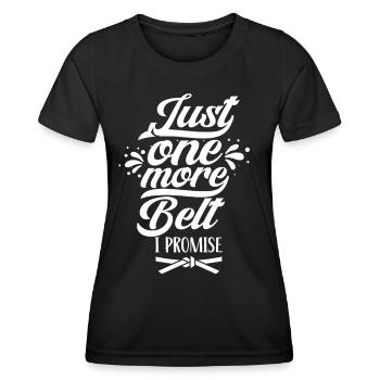 Plus qu’une ceinture promise gur ceinture noire - T-shirt sport Femme - noir - Devant - AI Model Female 172 light (172cm)
