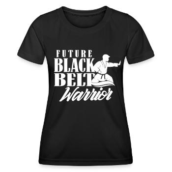 Future ceinture noire guerrier ceinture noire - T-shirt sport Femme - noir - Devant - AI Model Female 172 light (172cm)