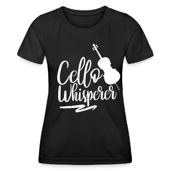 Cello Whisperer Musician Cello Cellist Cellos - Women's Functional T-Shirt - black - Front - AI Model Female 172 light (172cm)