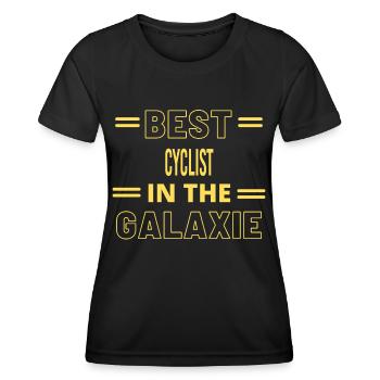 Beste aller Zeiten IN THE GALAXIE CYCLIST - Frauen Funktions-T-Shirt - Schwarz - Vorne - AI Model Female 172 light (172cm)