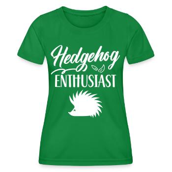 Hérisson Enthousiaste Pet Mignons Dictons - T-shirt sport Femme - vert - Devant - AI Model Female 172 dark (172cm)