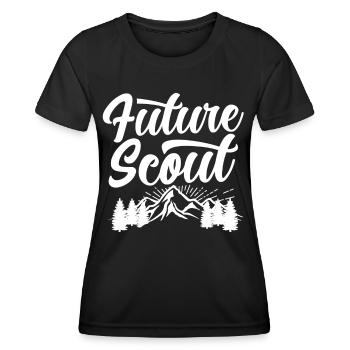 Zukünftiger Pfadfinder Zeltlager Sippe Pfadfinden - Frauen Funktions-T-Shirt - Schwarz - Vorne - AI Model Female 172 light (172cm)