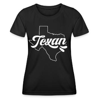 Texaner Texanisch Texas Stolz Sprüche - Frauen Funktions-T-Shirt - Schwarz - Vorne - AI Model Female 172 light (172cm)
