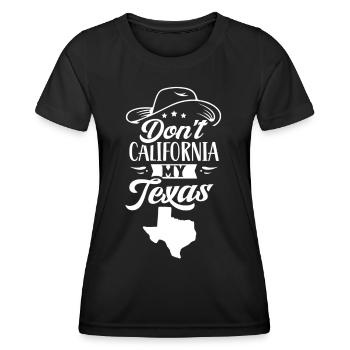 Californie Texas Pride Texan Texan Dictons texans - T-shirt sport Femme - noir - Devant - AI Model Female 172 light (172cm)