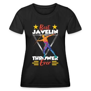 Bester Speerwerfer Aller Zeiten Speerwerfen Speer - Frauen Funktions-T-Shirt - Schwarz - Vorne - AI Model Female 172 light (172cm)