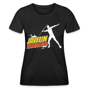 Speerwerfen Speerwerfer Speerwurf Speer - Frauen Funktions-T-Shirt - Schwarz - Vorne - AI Model Female 172 light (172cm)