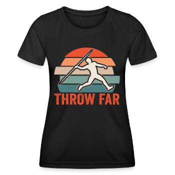 Lancer large Lanceur de javelot Lancer de javelot Lancer de javelot Lancer - T-shirt sport Femme - noir - Devant - AI Model Female 172 light (172cm)