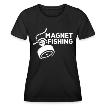 Magnet fishing Magnet - Women's Functional T-Shirt - black - Front - AI Model Female 172 light (172cm)