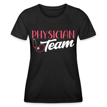 Equipe Médicale Equipe Médecin Médecin Médecin Médecin - T-shirt sport Femme - noir - Devant - AI Model Female 172 light (172cm)