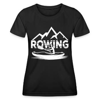 Rudern Rudersport Ruderboot Ruderer Ruder - Frauen Funktions-T-Shirt - Schwarz - Vorne - AI Model Female 172 light (172cm)