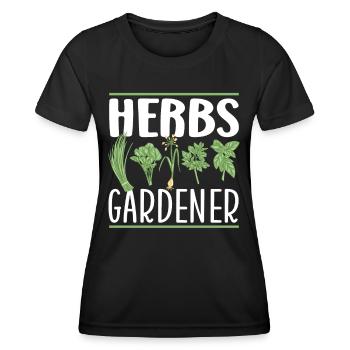 Herb Jardinier Herbe Herbe - T-shirt sport Femme - noir - Devant - AI Model Female 172 light (172cm)