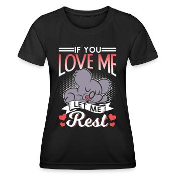 Si tu m’aimes, laisse-moi me reposer Koalas Koala - T-shirt sport Femme - noir - Devant - AI Model Female 172 light (172cm)