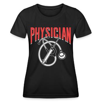 Arzt Medizin Doktor Beruf Mediziner - Frauen Funktions-T-Shirt - Schwarz - Vorne - AI Model Female 172 light (172cm)