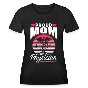 Fière maman d’un médecin médecin médecin médecin - T-shirt sport Femme - noir - Devant - AI Model Female 172 light (172cm)