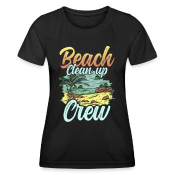 Beach Clean Up Team Beach Cleaning Beach - Women's Functional T-Shirt - black - Front - AI Model Female 172 light (172cm)