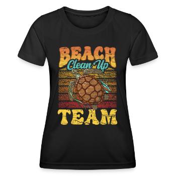 Beach Clean Up Team Beach Beach Cleaning - Women's Functional T-Shirt - black - Front - AI Model Female 172 light (172cm)