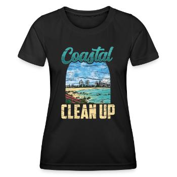 Coastal Cleanup Beach Clean Up Beach - Women's Functional T-Shirt - black - Front - AI Model Female 172 light (172cm)
