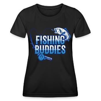 Amis pêcheurs Ami pêcheur Ami pêcheur - T-shirt sport Femme - noir - Devant - AI Model Female 172 light (172cm)