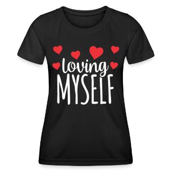 Je m’aime moi-même amour-amour de soi doux - T-shirt sport Femme - noir - Devant - AI Model Female 172 light (172cm)
