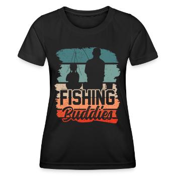 Amis de la pêche Ami de la pêche Ami de la pêche - T-shirt sport Femme - noir - Devant - AI Model Female 172 light (172cm)