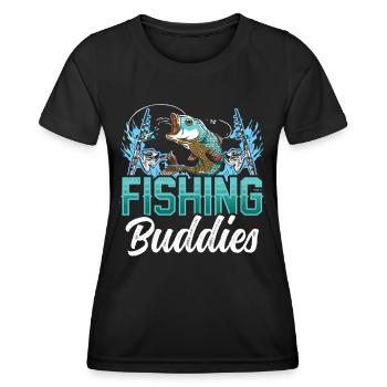 Amis pêcheurs Ami pêcheur Ami pêcheur - T-shirt sport Femme - noir - Devant - AI Model Female 172 light (172cm)
