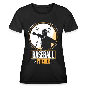 Lanceur de baseball Joueur de lanceur amateur - T-shirt sport Femme - noir - Devant - AI Model Female 172 light (172cm)