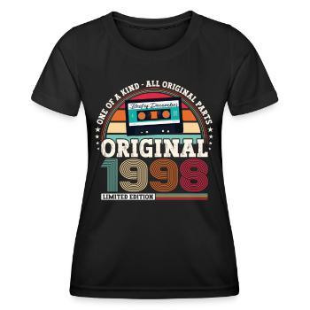 December Born 1998 24th birthday gift - Women's Functional T-Shirt - black - Front - AI Model Female 172 light (172cm)