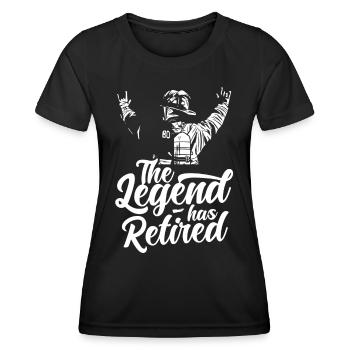 Die Legende Hat Sich Zur Ruhe Gesetzt Rentner - Frauen Funktions-T-Shirt - Schwarz - Vorne - AI Model Female 172 light (172cm)