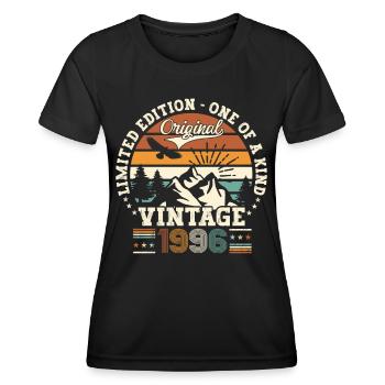 Vintage Vintage 1996 26th Birthday Gift Man - T-shirt sport Femme - noir - Devant - AI Model Female 172 light (172cm)