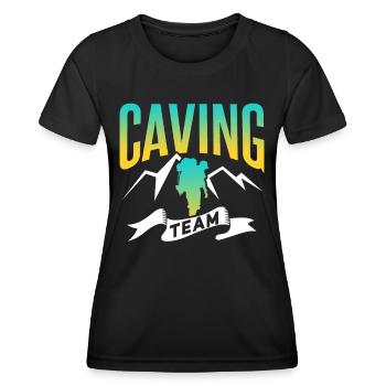 Höhlenforschung Team Höhlenwandern Grotte spéléologique - T-shirt sport Femme - noir - Devant - AI Model Female 172 light (172cm)
