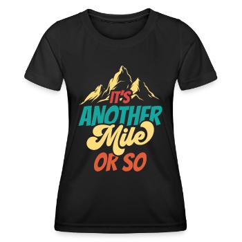 Un autre mile ou environ un demi-mile - T-shirt sport Femme - noir - Devant - AI Model Female 172 light (172cm)