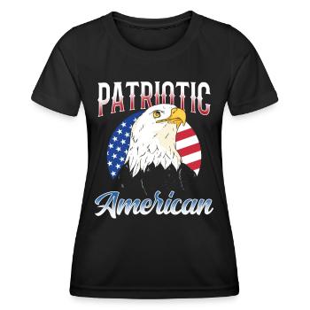 Patriotic American Patriotic Patriot US - Women's Functional T-Shirt - black - Front - AI Model Female 172 light (172cm)