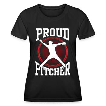 Fier lanceur de baseball Lanceur Hobby - T-shirt sport Femme - noir - Devant - AI Model Female 172 light (172cm)