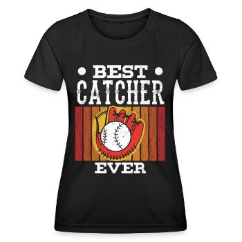 Meilleur receveur de tous les temps Baseball Hobby - T-shirt sport Femme - noir - Devant - AI Model Female 172 light (172cm)