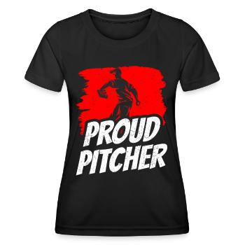 Fier lanceur de baseball Lanceur Hobby - T-shirt sport Femme - noir - Devant - AI Model Female 172 light (172cm)