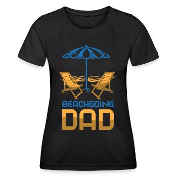 Visite de la plage Father Beach plage plage vacances plage plage - T-shirt sport Femme - noir - Devant - AI Model Female 172 light (172cm)